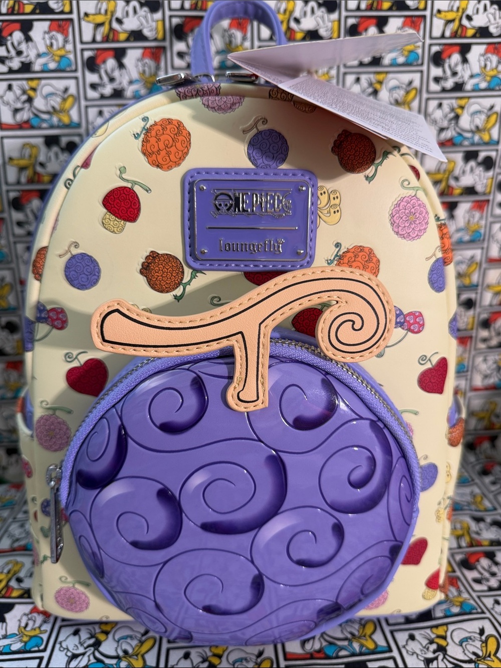 Loungefly One Piece Devil Fruit Allover Print Mini Backpack NWT 2026